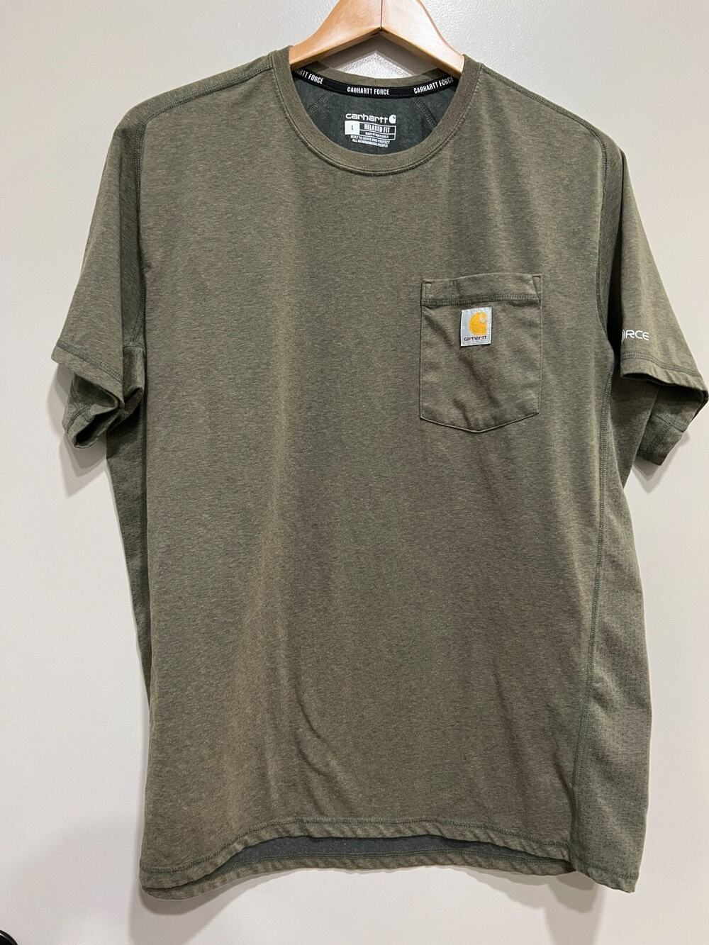 Carhartt Force Relaxed Fit Midweight Short-Sleeve Pocket T-Shirt In L